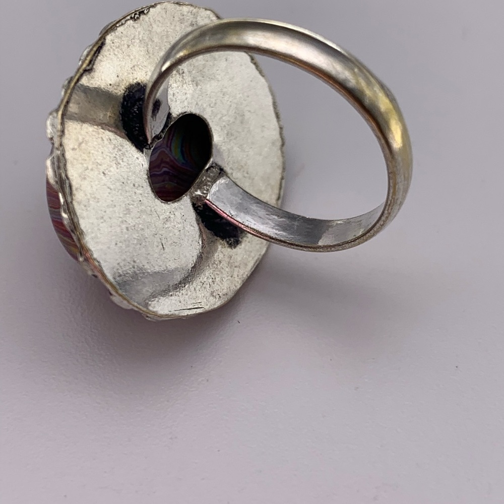 Rainbow Cal-silica Sterling Silver Ring - Picture 5 of 12